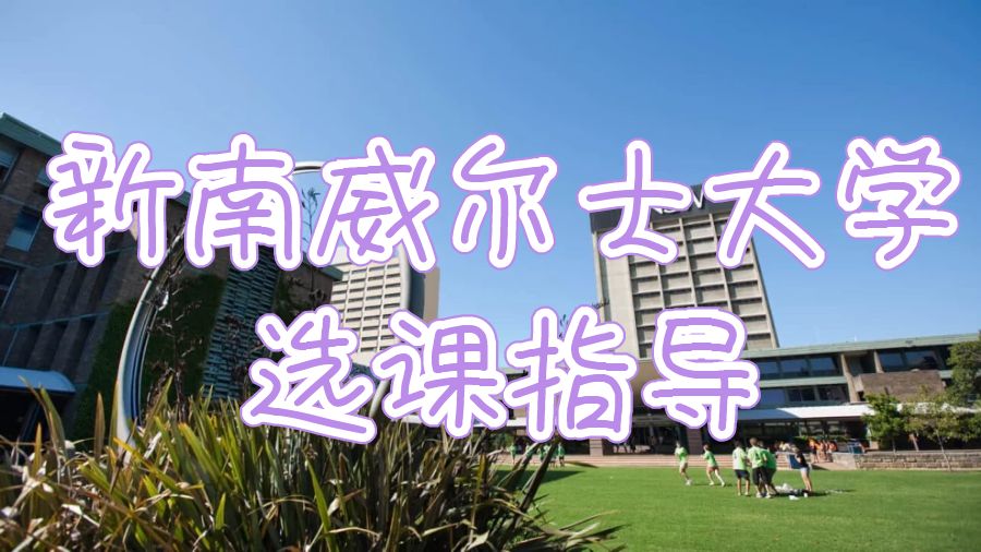 新南威爾士大學(xué)選課指導(dǎo)