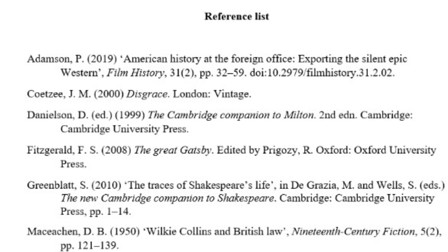 論文reference list怎么寫