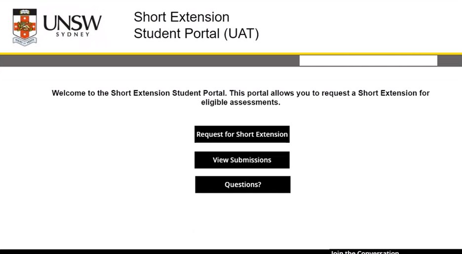 unsw短期延期申請
